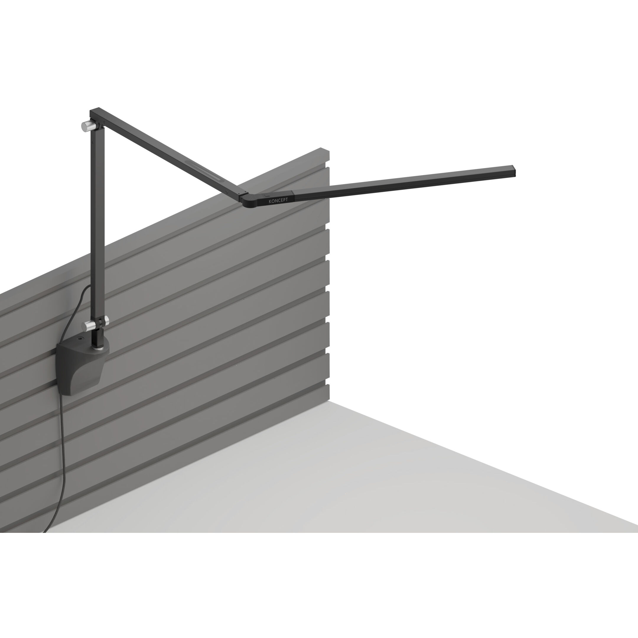 Z-Bar Mini LED 2 inch Metallic Black Slatwall Mount Desk Lamp Wall Light